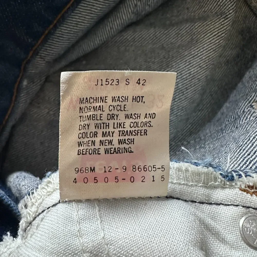 Vintage Levi's Orange Tab 505 Jeans Men’s 42 x 32‎ Dark Blue Denim Straight USA